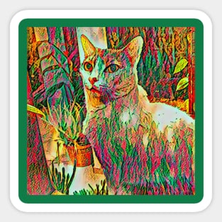 CAT GLASS COLORS Sticker